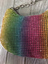 Aqua Multi-Color Rhinestone Evening Bag New